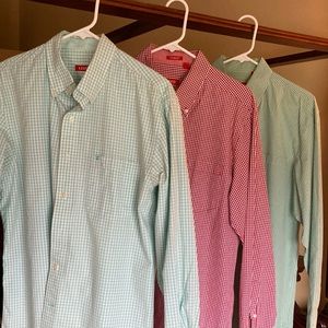 Bundle 3 Izod Gingham Plaid Shirts